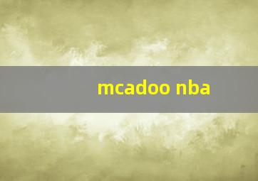 mcadoo nba